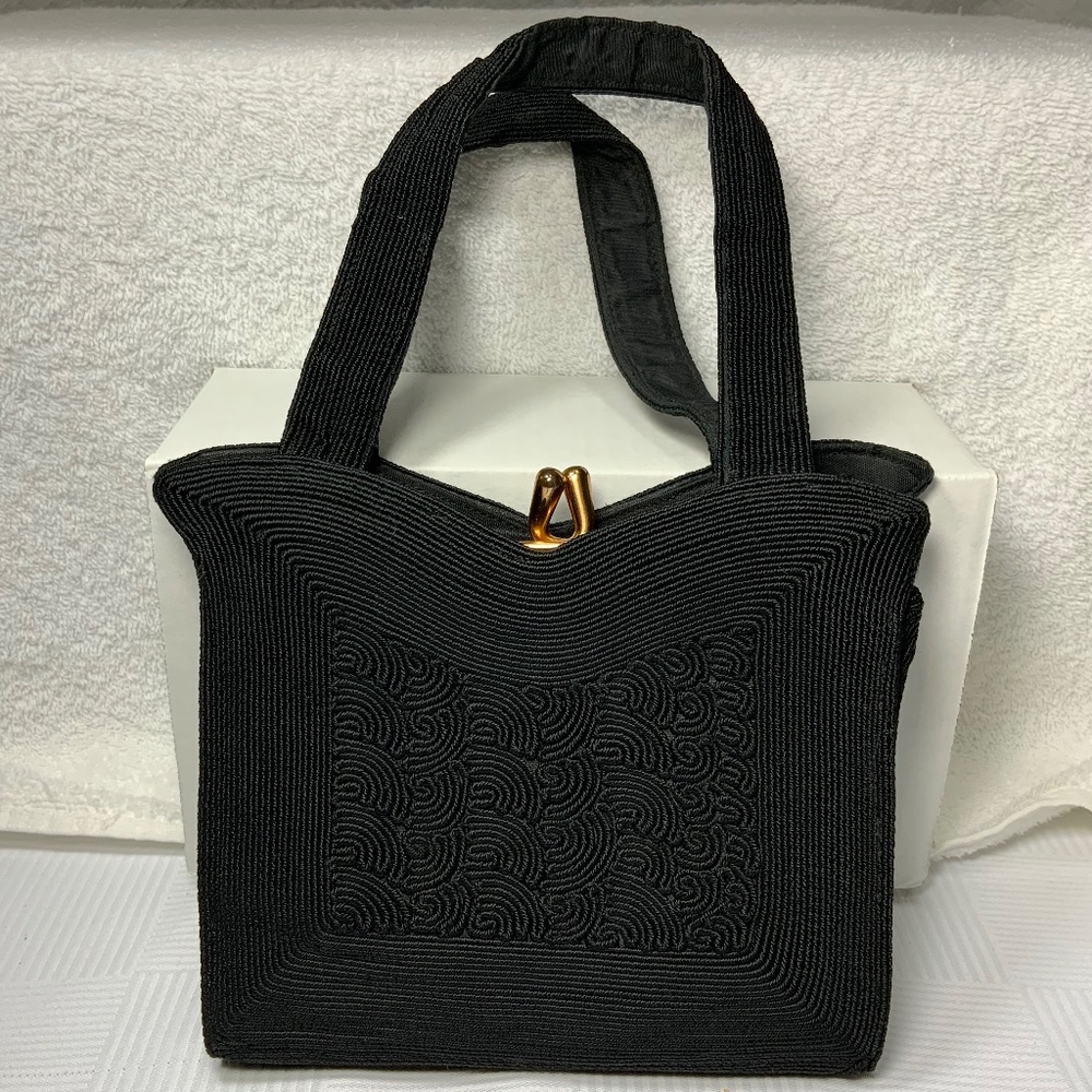 1940's CORDE’ Vintage Black Clutch